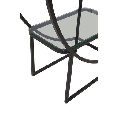 Left Half Moon Black Shelf Unit | Vogue