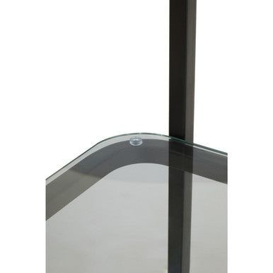 Vogue Right Half Moon Black Shelf Unit