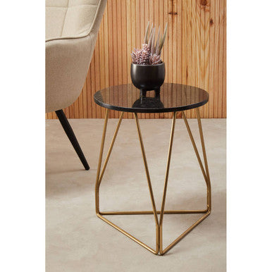 Corra Side Table With Sledge Base