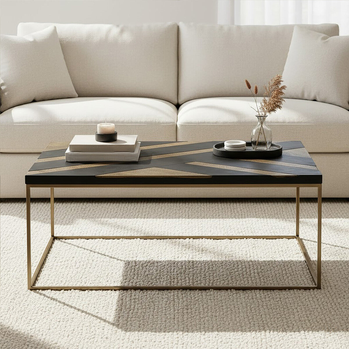 Aris Black And Gold Coffee Table