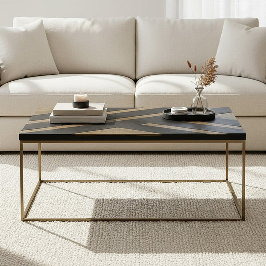 Aris Black And Gold Coffee Table