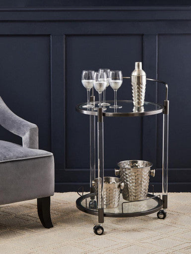 Round 2 Tier Drinks Trolley | Oria
