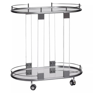Drinks Trolley in Metallic Frame | Oria