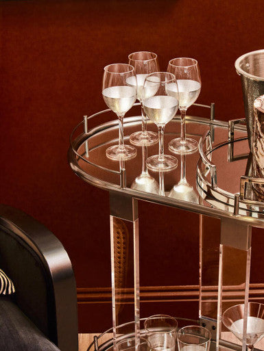 Drinks Trolley in Metallic Frame | Oria