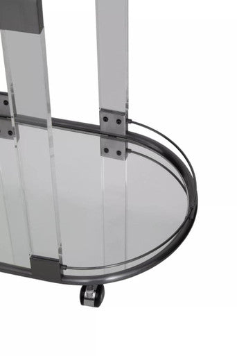 Drinks Trolley in Metallic Frame | Oria