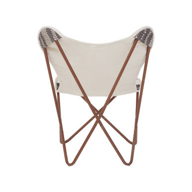 Cefena Grey And White Butterfly Chair