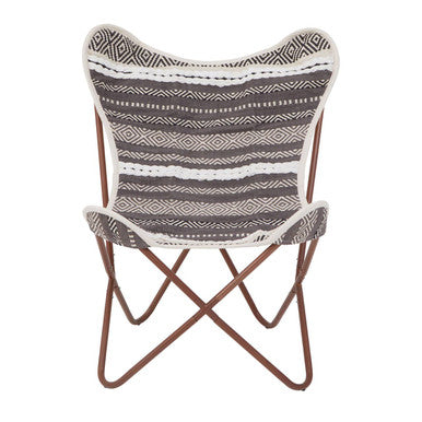 Grey and White Butterfly Chair | Cefena