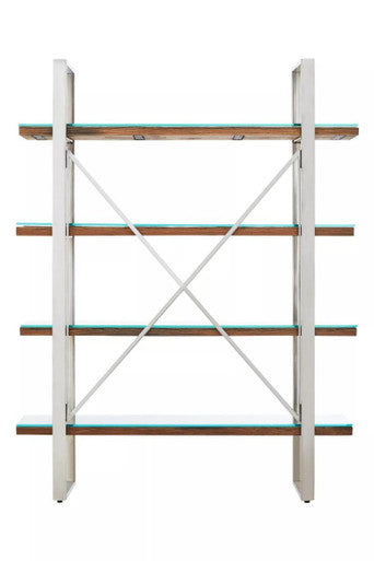 Kerala Natural Wood Four Tier Shelf Unit