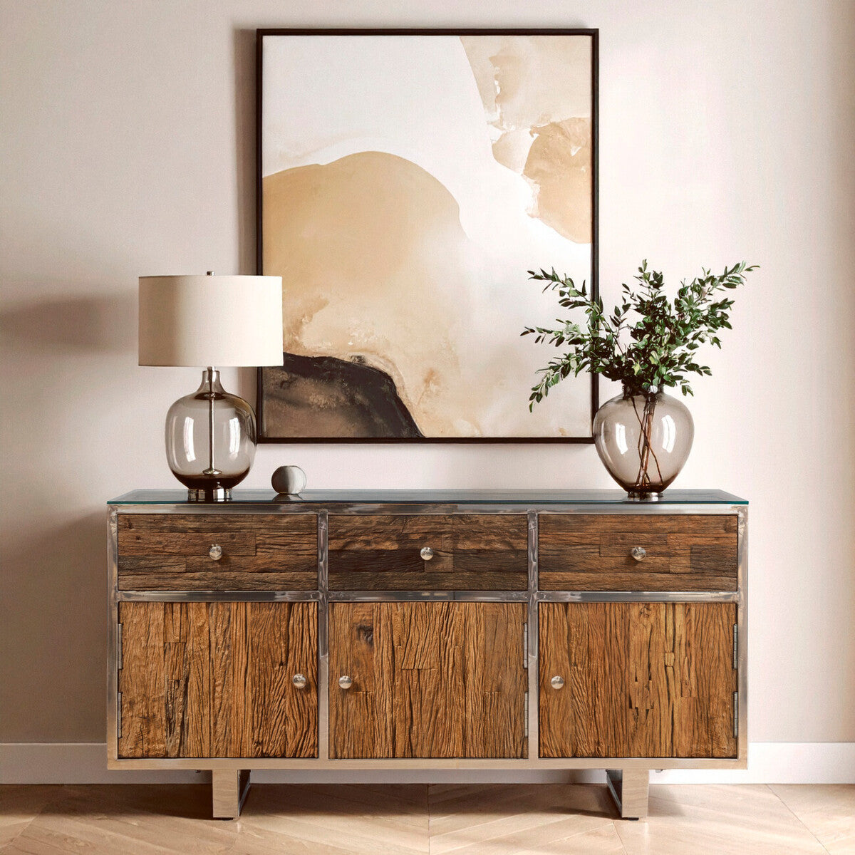 Kerala Natural Wood Sideboard