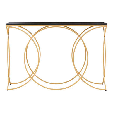 Kia Black and Gold Console Table