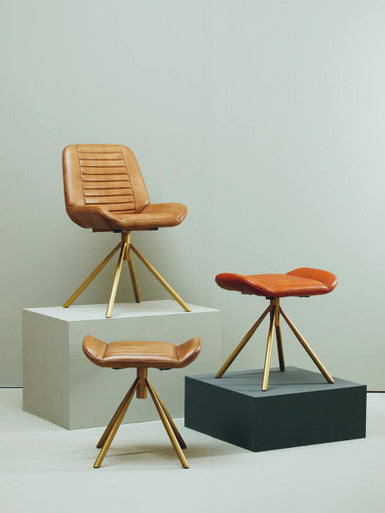 Buffalo Leather Footstool - 3 Colours