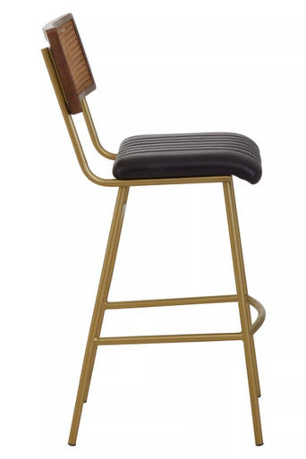 Black Leather Bar Chair | Buffalo