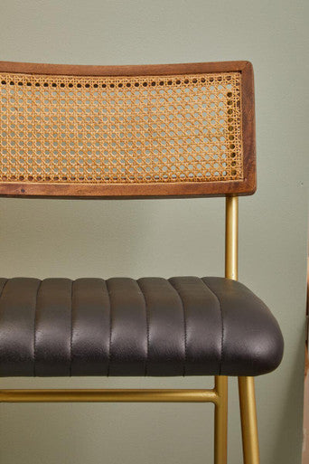 Black Leather Bar Chair | Buffalo
