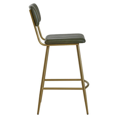 Green Leather Bar Chair | Buffalo