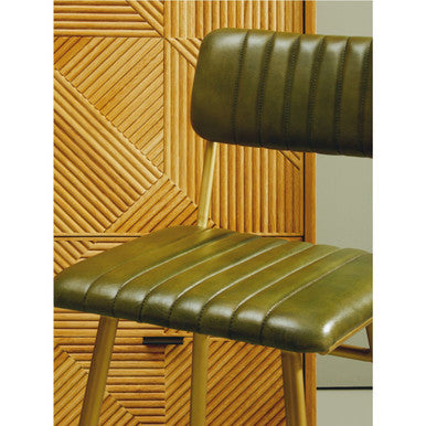 Green Leather Bar Chair | Buffalo