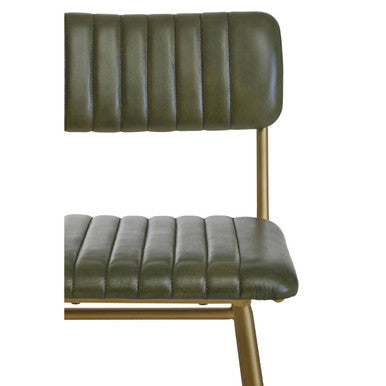 Green Leather Bar Chair | Buffalo