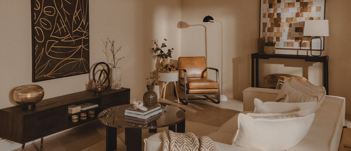 Buffalo Tan Leather Armchair With Black Iron Frame