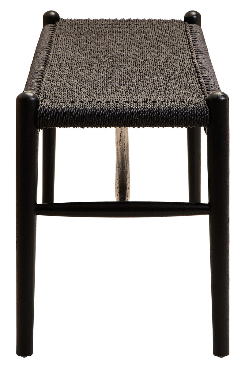 Cebu Black Rope Bench with Rope Seat