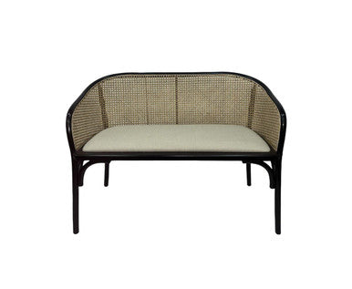 Cebu Natural Cane Bench with Wood Frame