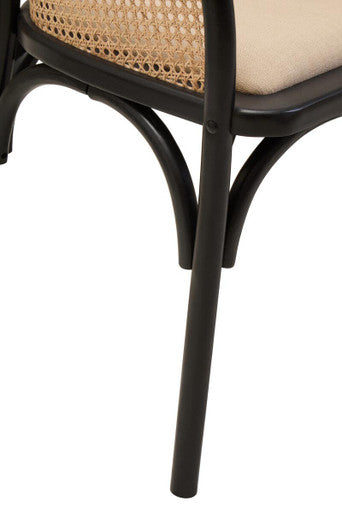 Cebu Natural Cane Bench with Wood Frame