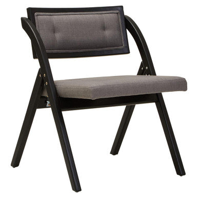 Cebu Grey and Black Elm Wood Folding Chair