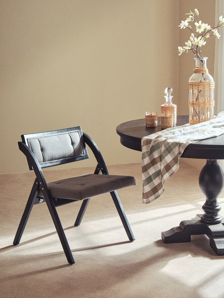 Grey and Black Elm Wood Folding Chair | Cebu