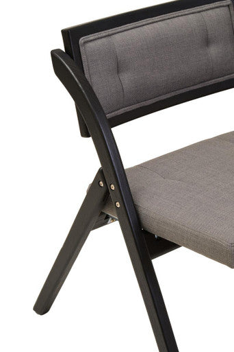 Cebu Grey and Black Elm Wood Folding Chair