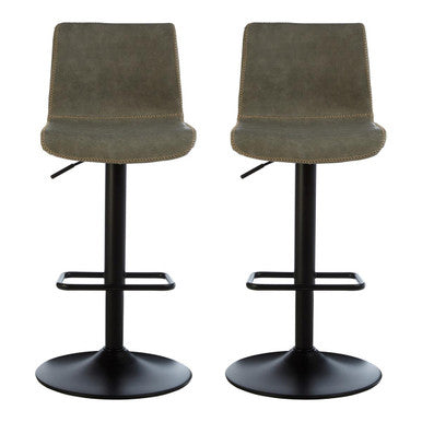 Dalston Set Of Two High Back Ash Bar Stools