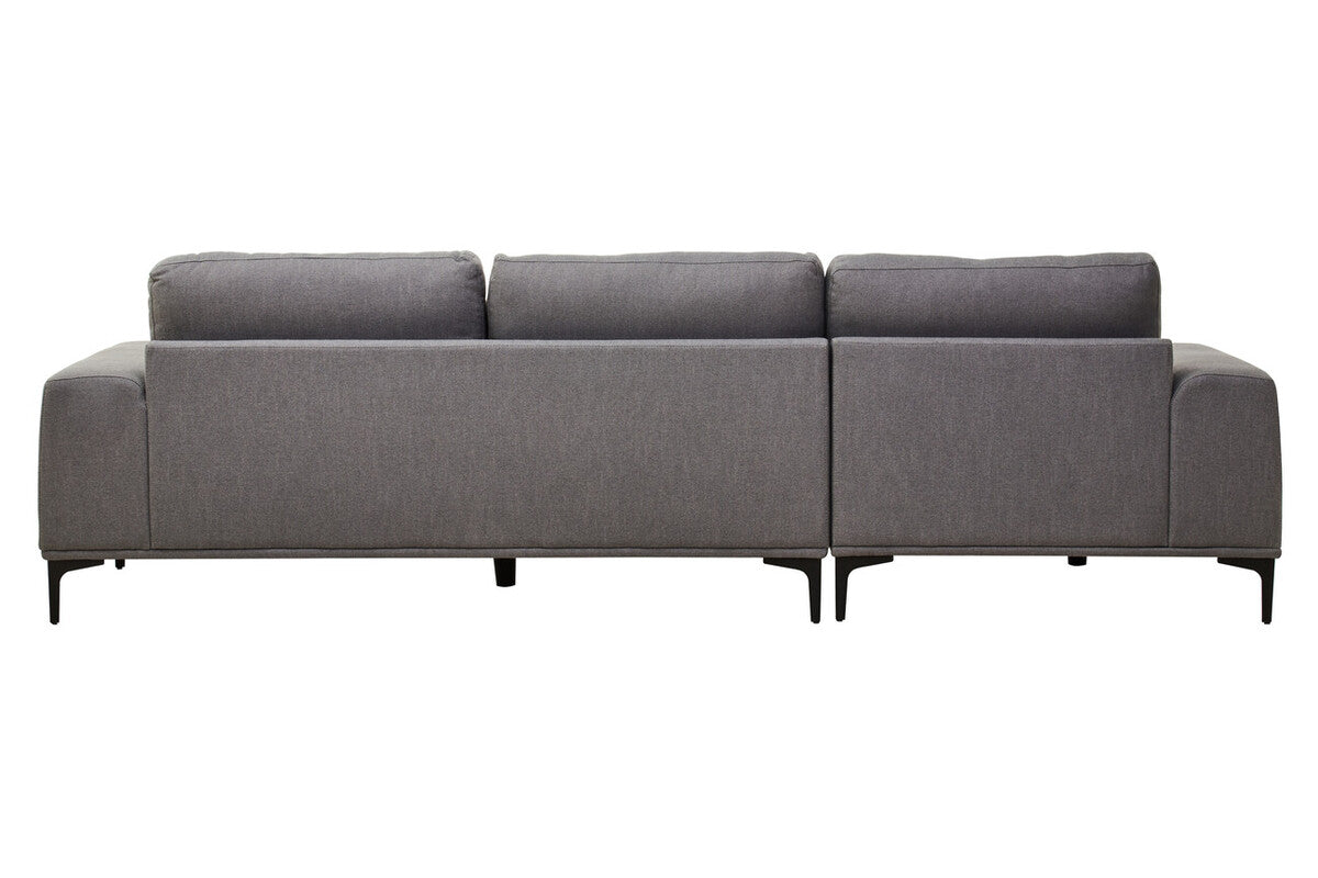 Toulon 3 Seat Grey Fabric Left Chaise Sofa