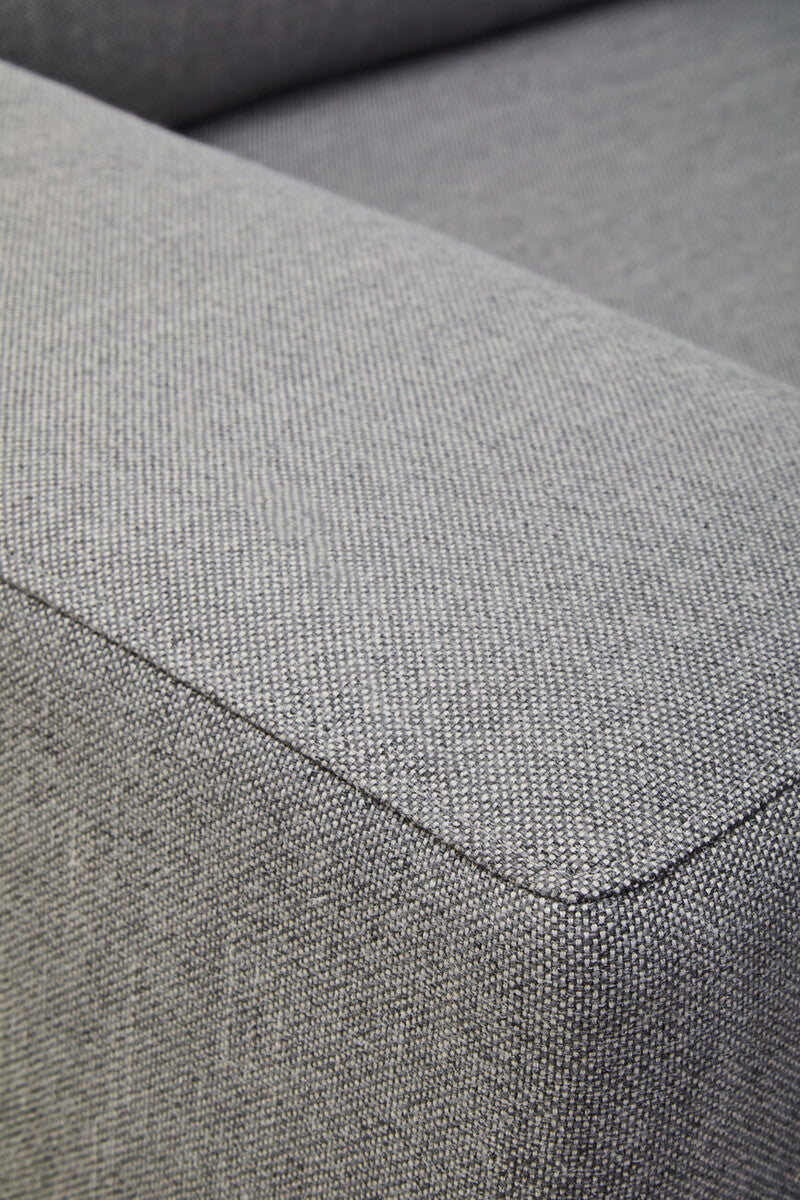 Toulon 3 Seat Grey Fabric Left Chaise Sofa