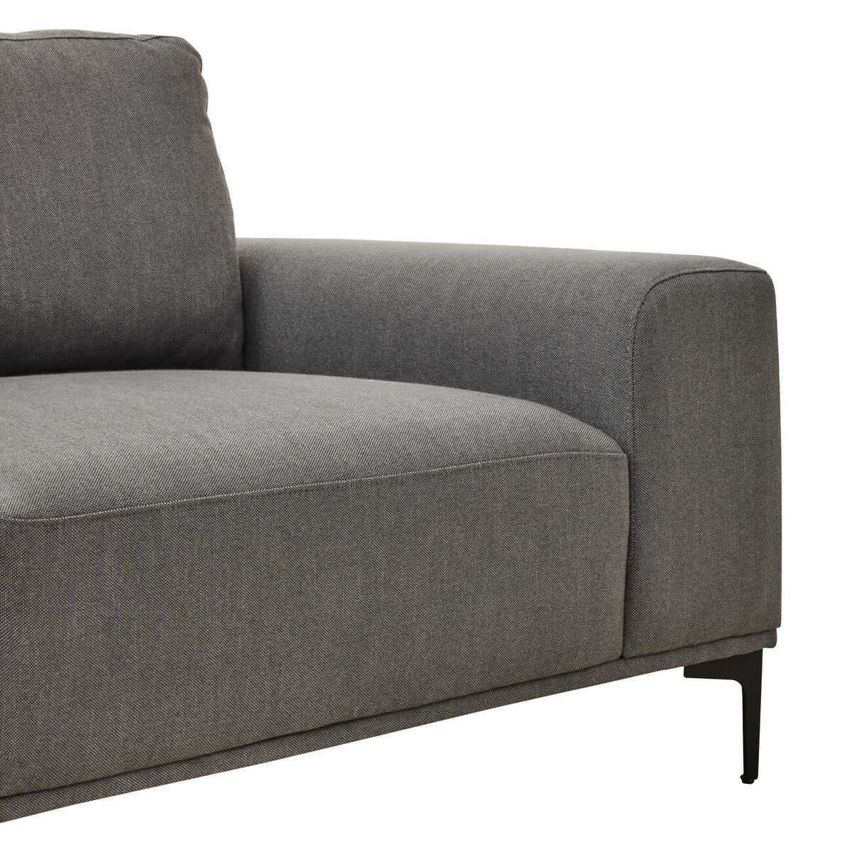 Toulon 3 Seat Grey Fabric Left Chaise Sofa