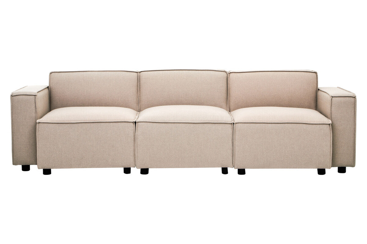 Toulouse Natural Fabric Armless Sofa