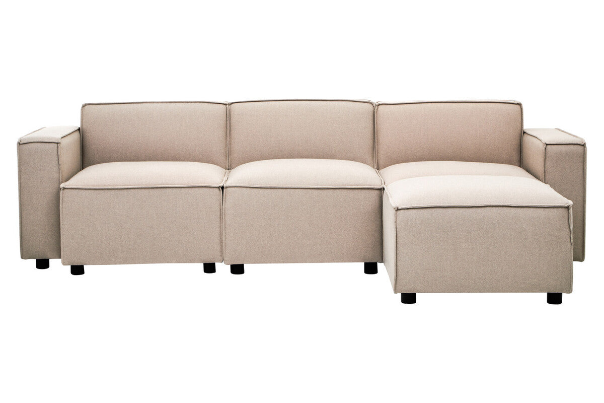 Toulouse Natural Fabric Armless Sofa