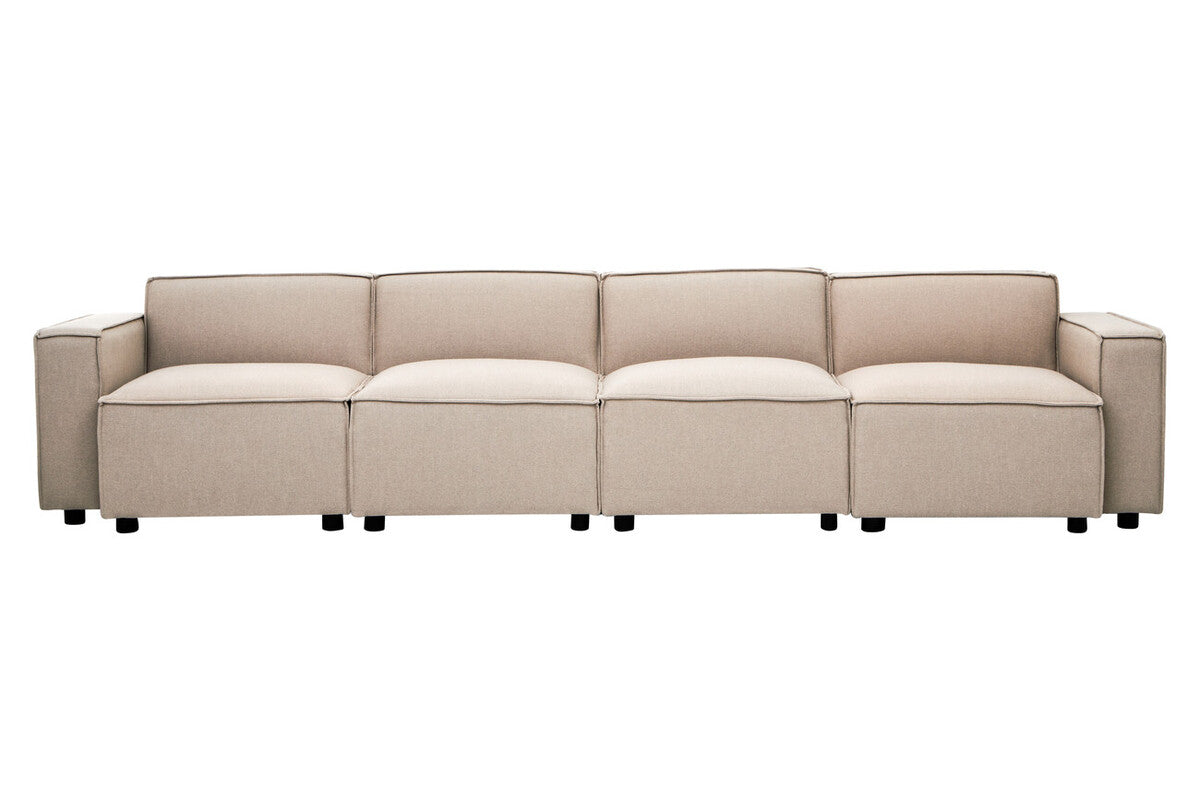 Toulouse Natural Fabric Armless Sofa