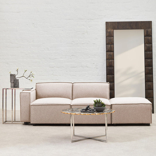 Toulouse Natural Fabric Armless Sofa