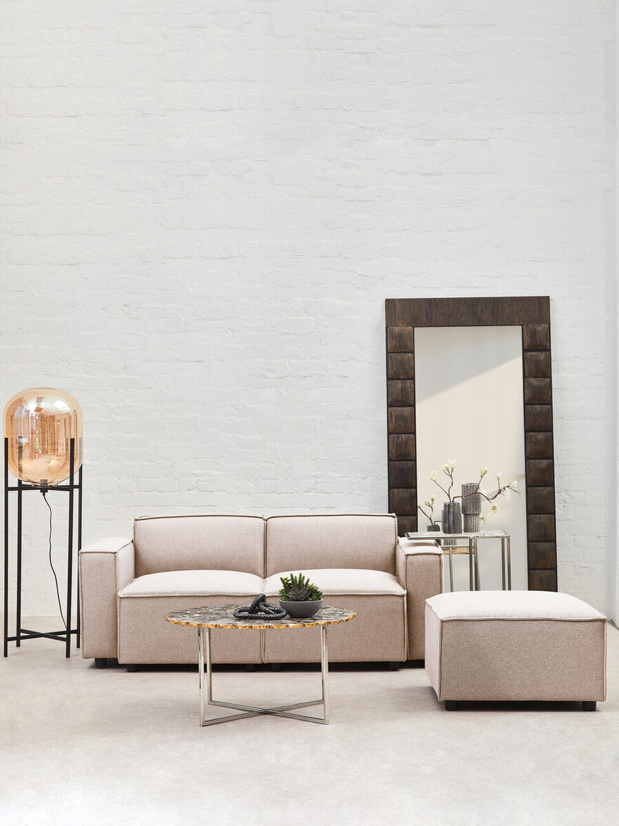 Toulouse Natural Fabric Armless Sofa
