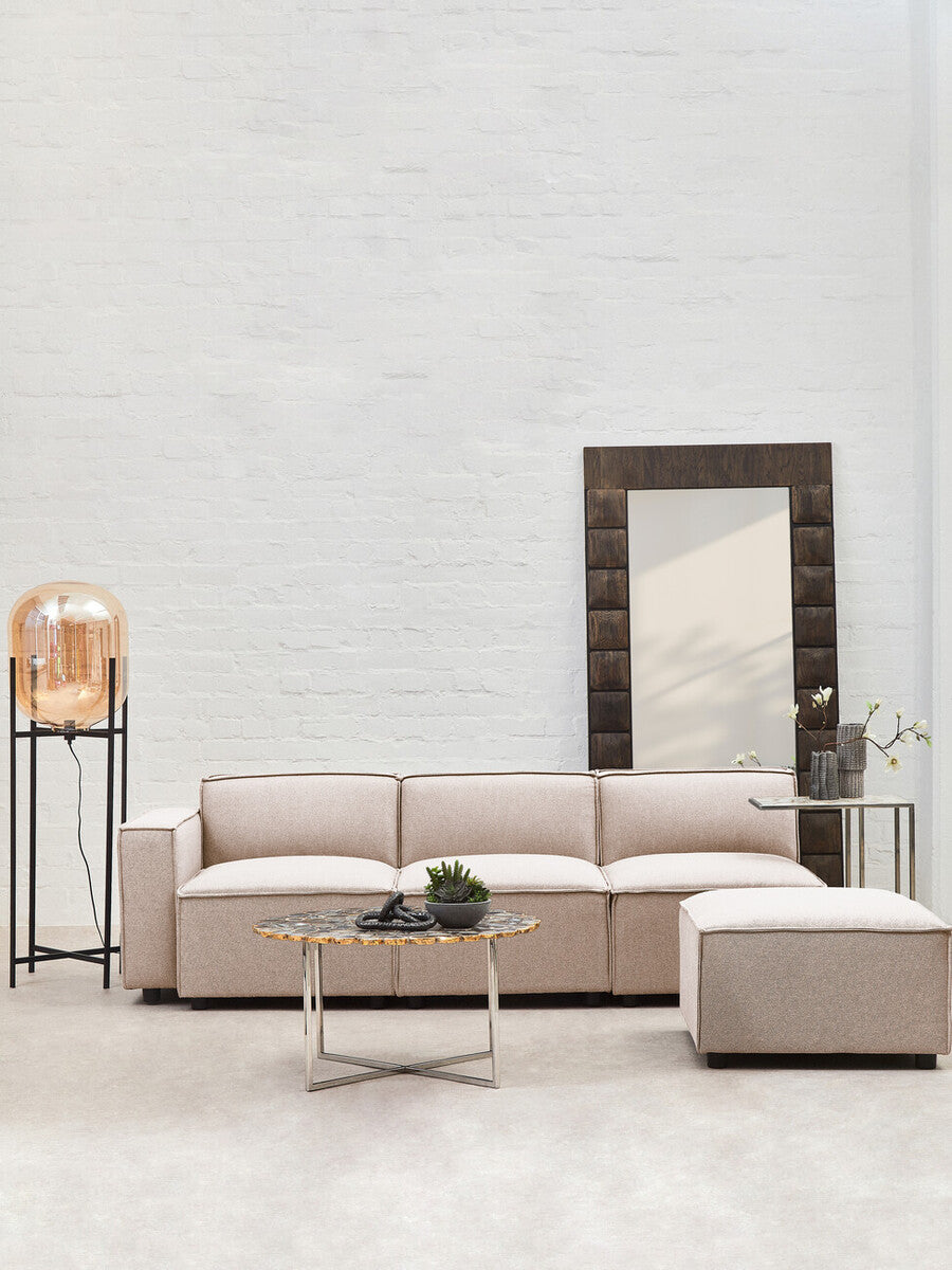 Toulouse Natural Fabric Armless Sofa