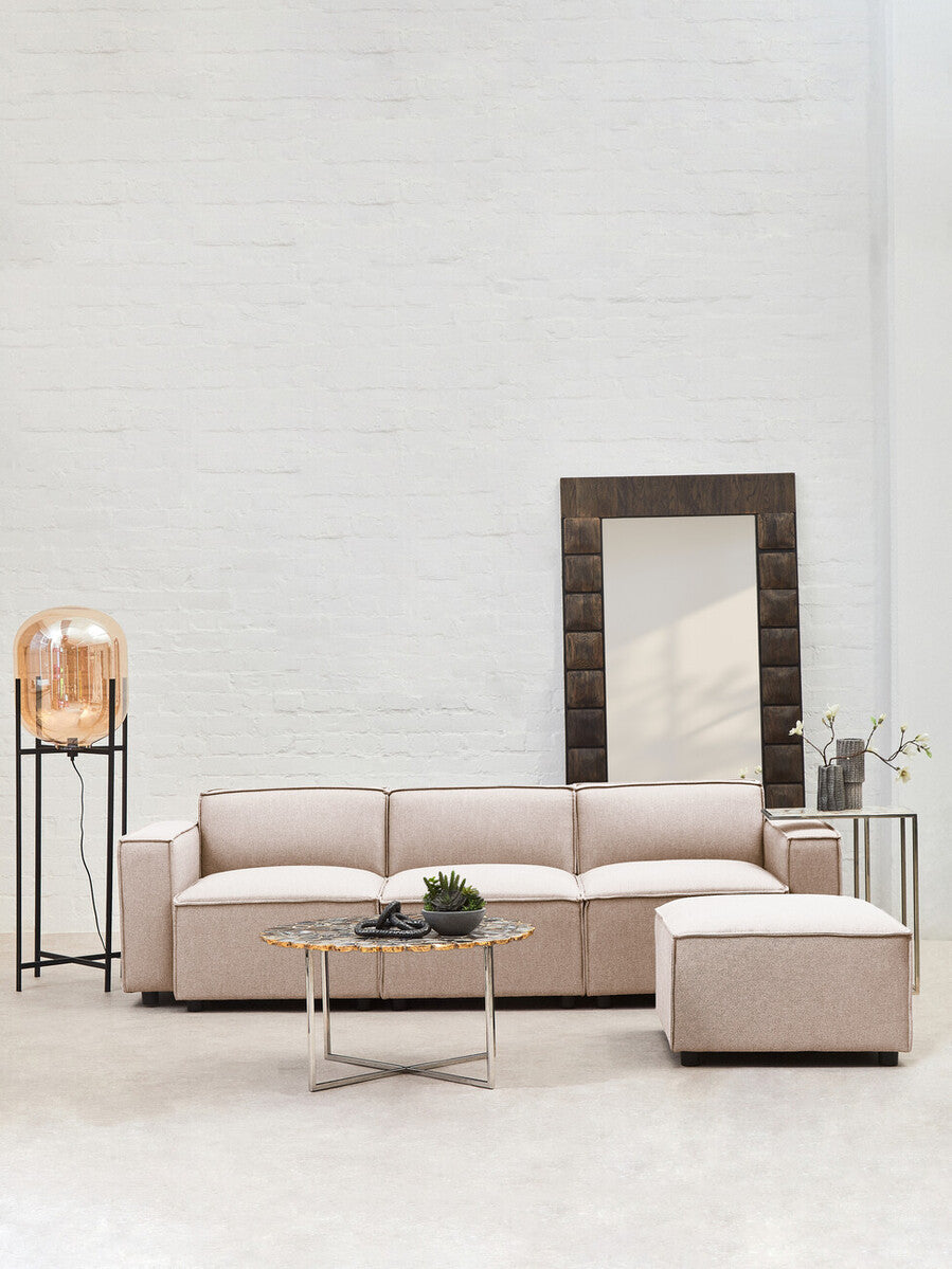 Toulouse Natural Fabric Armless Sofa