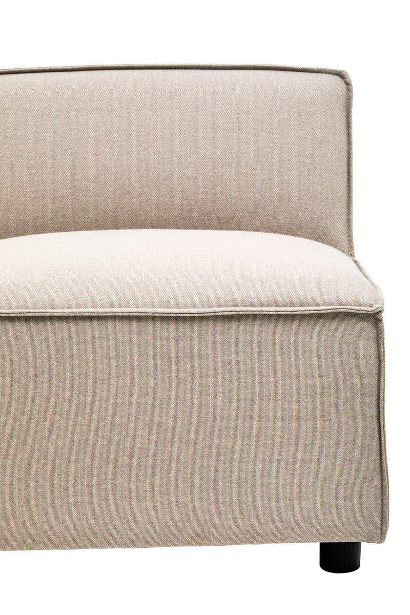 Toulouse Natural Fabric Armless Sofa