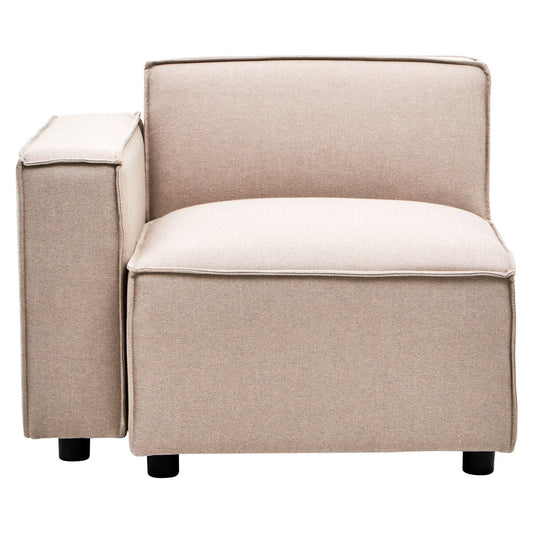 Toulouse Natural Fabric Right Arm Sofa