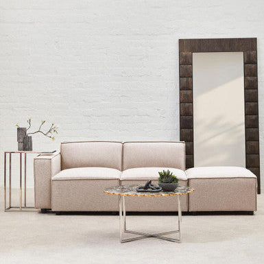 Natural Fabric Modular Ottoman, Toulouse