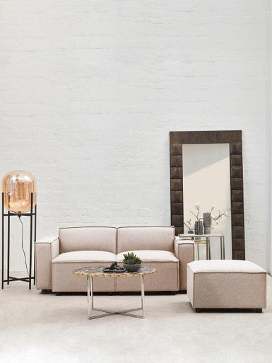Toulouse Natural Fabric Sofa Ottoman