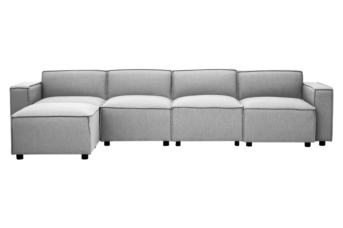 Grey Fabric Right Arm Modular Sofas | Toulouse