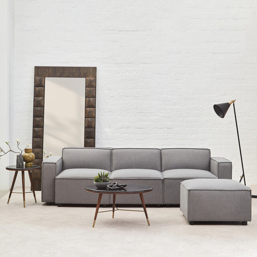 Toulouse Grey Fabric Left Arm Sofa