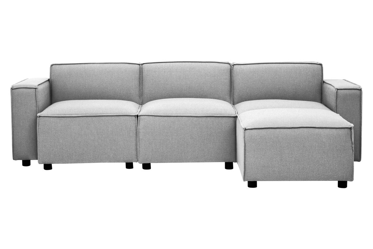 Toulouse Grey Fabric Armless Sofa