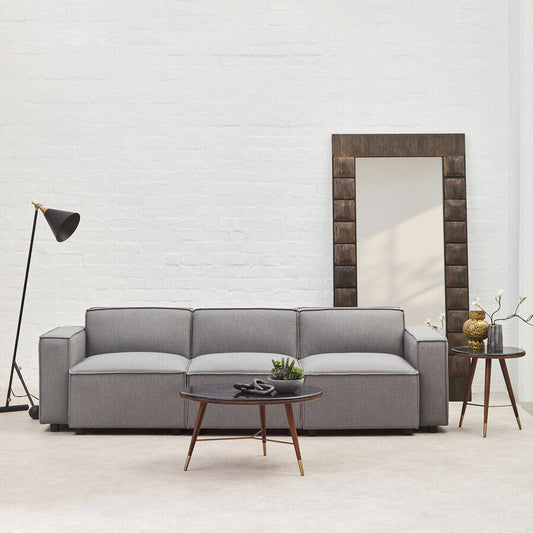 Toulouse Grey Fabric Armless Sofa