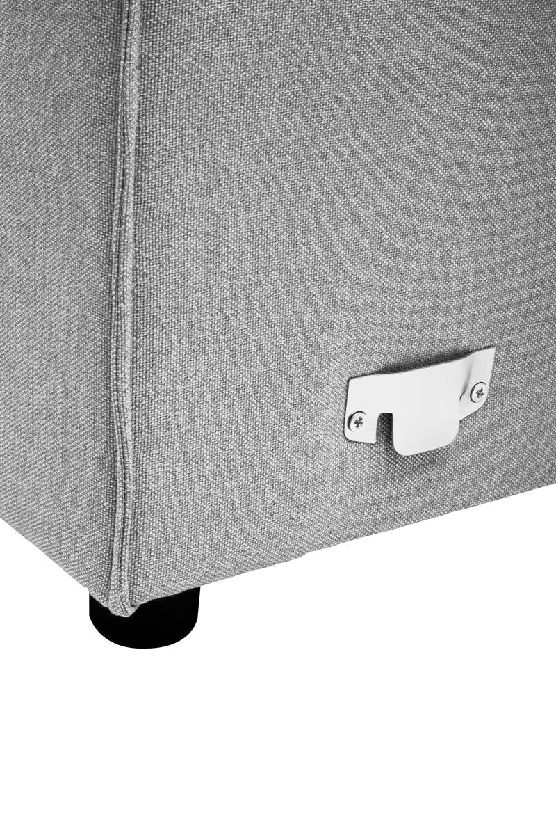 Toulouse Grey Fabric Armless Sofa