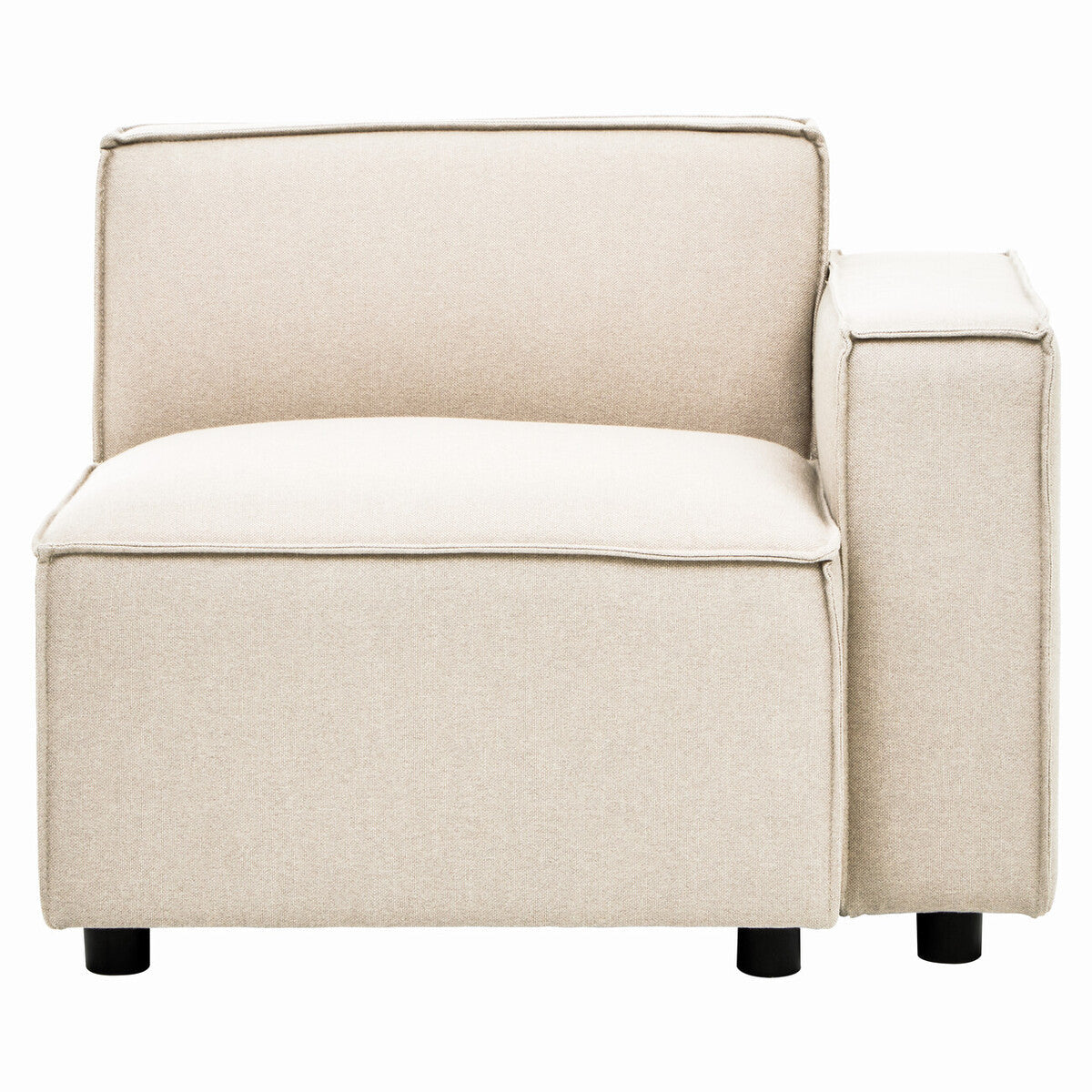 Cream Fabric Right Arm Modular Sofa, Toulouse