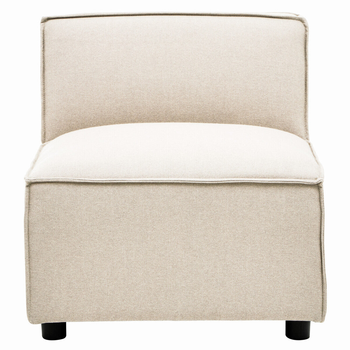 Toulouse Cream Fabric Armless Sofa