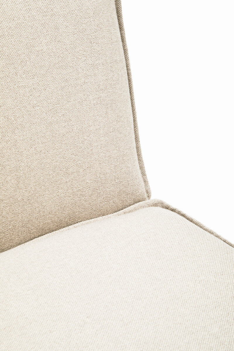 Toulouse Cream Fabric Armless Sofa